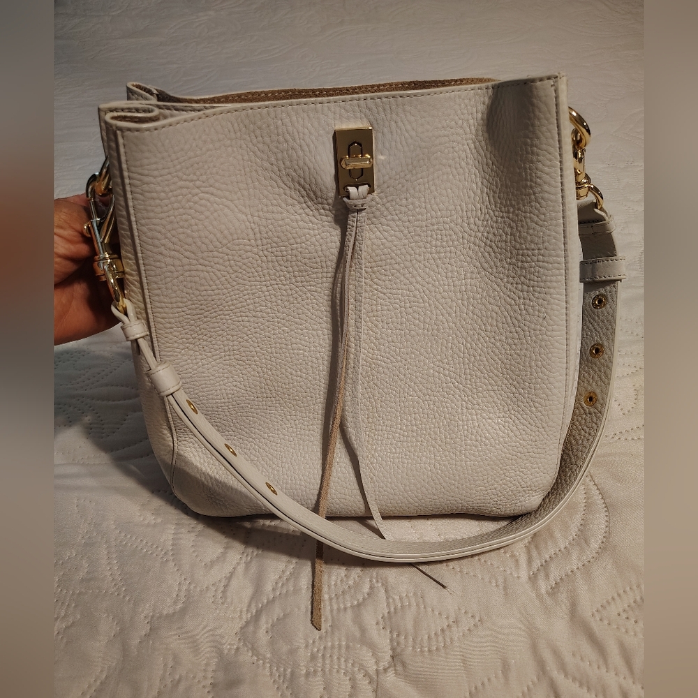 Rebecca Minkoff Cream Leather Shoulder Bag